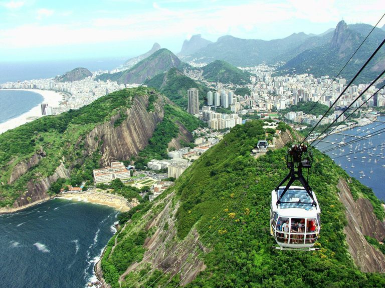 Cable Car ride up Sugarloaf Mountain Rio de Janeiro